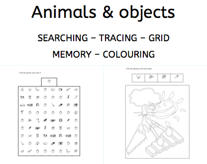 Animals and objects, perception, freebie, parents, children, dyslexia, dyscalculia