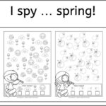 I spy ... spring, freebie, dyslexia, worksheet, parents, children, download, homeschooling, free, ADA, American Dyslexia Association