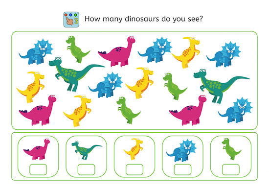 Dinosaur, perception training, children, freebie, no prep printable, parents, school, teacher, dyslexia, dyscalculia, AFS-method